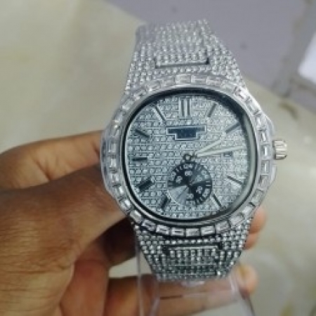 Silver Patek Philippe Geneve High Quality Watch